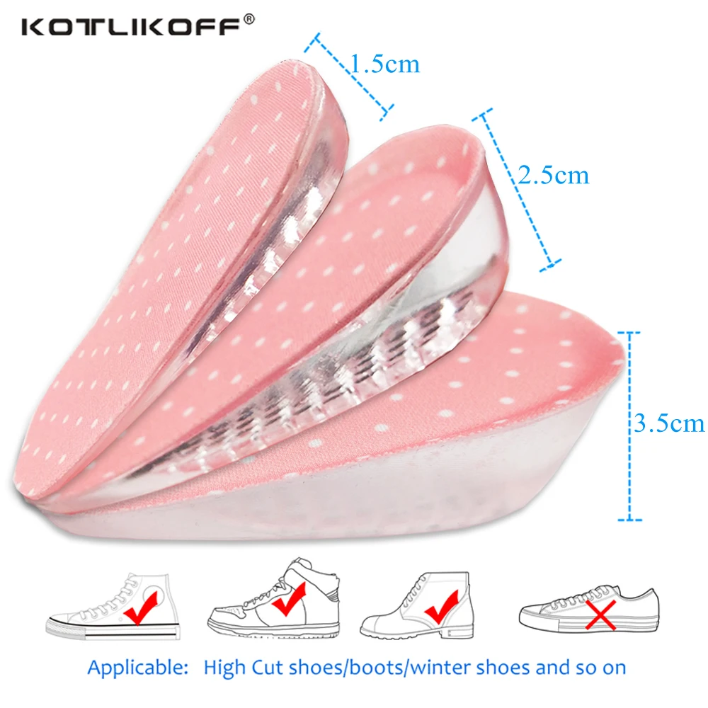 Women Increase Height Insoles Sole Autohesion Silicone Gel Stealth Increased Half Heel Shoe Cushion Gifts For Shoes Accessories
Women Increase Height Insoles Sole Autohesion Silicone Gel Stealth Increased Half Heel Shoe Cushion Gifts For Shoes Accessories