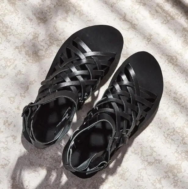 Summer Men's Sandals Genuine Leather Flats Moccasins High Top Peep Toes Cross-Tied Ankle Buckle Strap Male Casual Shoes Loafers
Summer Men's Sandals Genuine Leather Flats Moccasins High Top Peep Toes Cross-Tied Ankle Buckle Strap Male Casual Shoes Loafers
