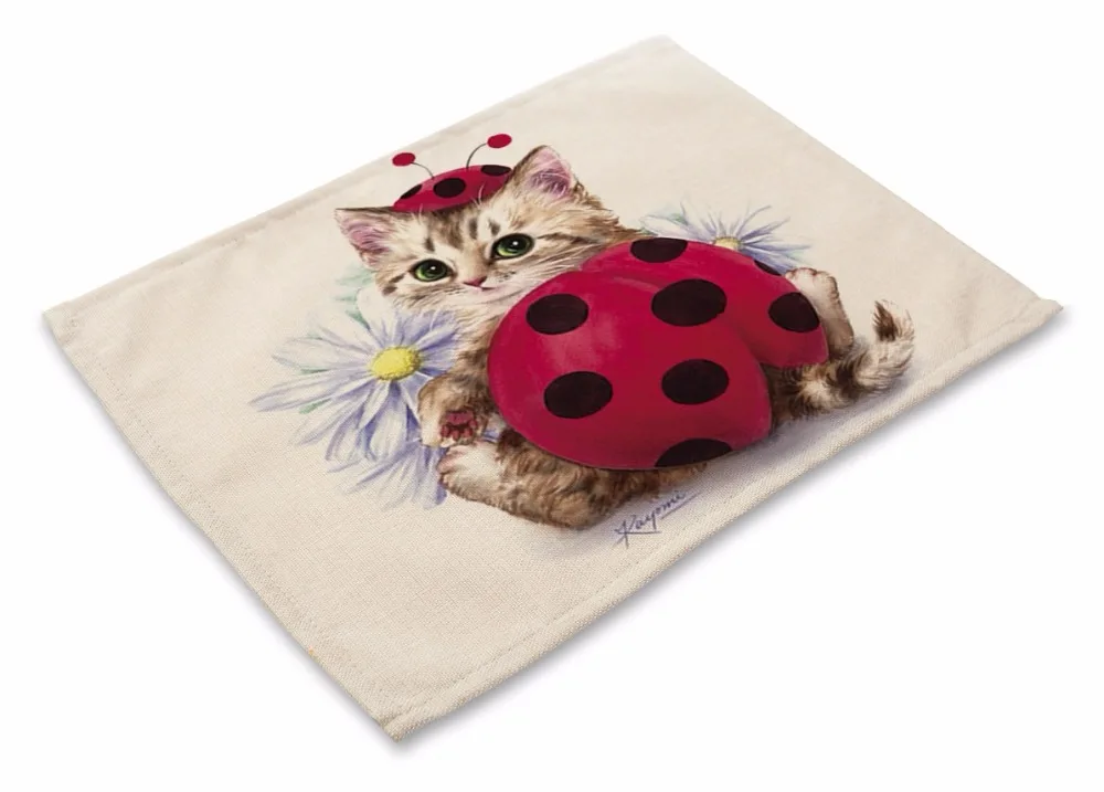 CAMMITEVER Animal White Tiger Panda Cat Heat-insulated Tableware Cotton Linen Placemat Kitchen Dinning Bowl Dish Pad Table Mat
CAMMITEVER Animal White Tiger Panda Cat Heat-insulated Tableware Cotton Linen Placemat Kitchen Dinning Bowl Dish Pad Table Mat