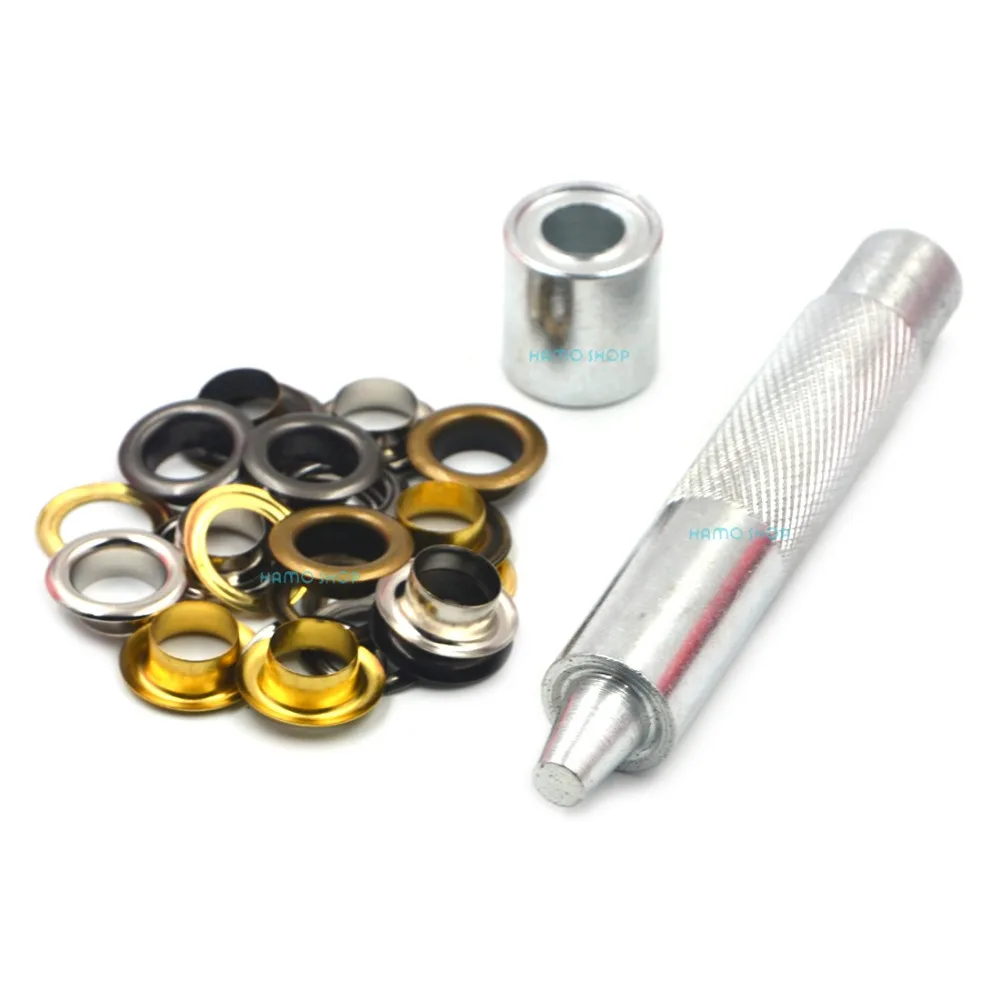 100pcs Metal 10mm Mix Colors Eyelets Buckle Scrapbook + 1pcs 10mm Punch Tool LeatherCraft DIY
100pcs Metal 10mm Mix Colors Eyelets Buckle Scrapbook + 1pcs 10mm Punch Tool LeatherCraft DIY