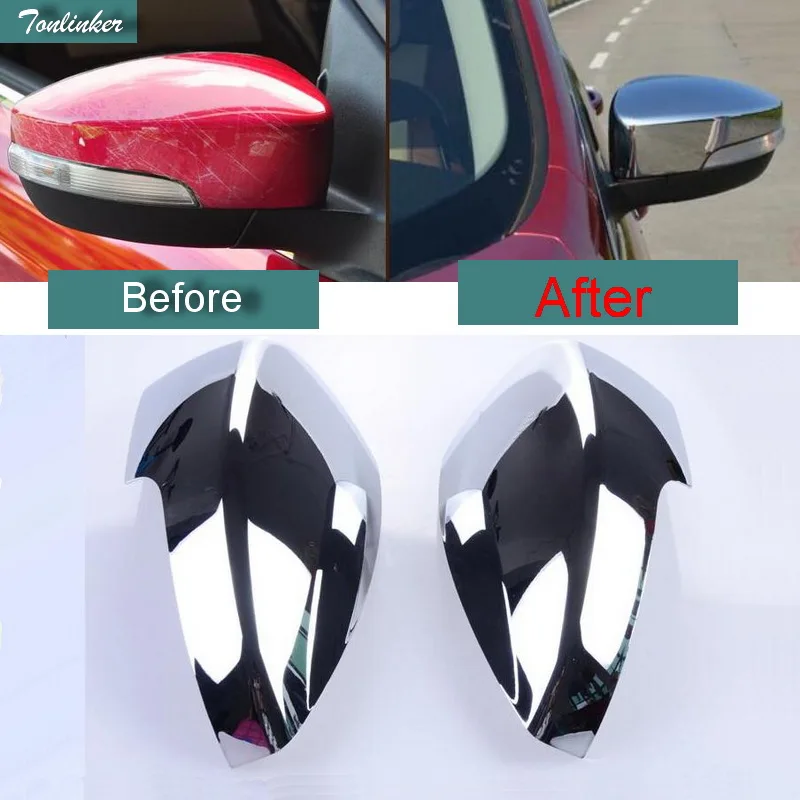 Tonlinker 2 PCS DIY Car Styling NEW ABS The Door Reverse Outside Mirrors Bright Frame Cover Case Stickers for FORD KUGA Parts
Tonlinker 2 PCS DIY Car Styling NEW ABS The Door Reverse Outside Mirrors Bright Frame Cover Case Stickers for FORD KUGA Parts
