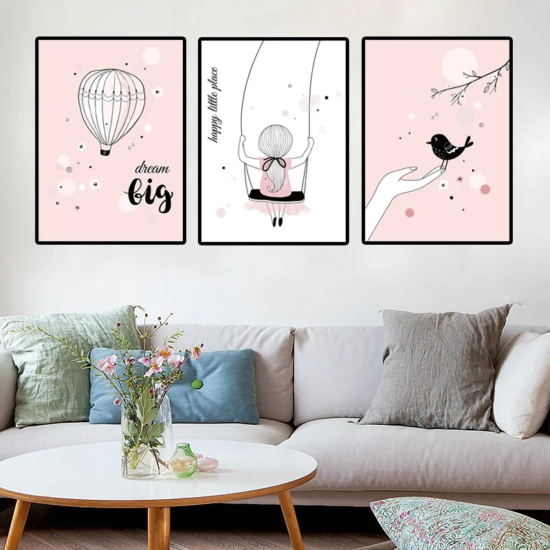 HAOCHU Nordic Canvas Painting Living Room Bedroom Cute Children's Room Corridor Porch Family Decoration Wall Picture Poster
HAOCHU Nordic Canvas Painting Living Room Bedroom Cute Children's Room Corridor Porch Family Decoration Wall Picture Poster
