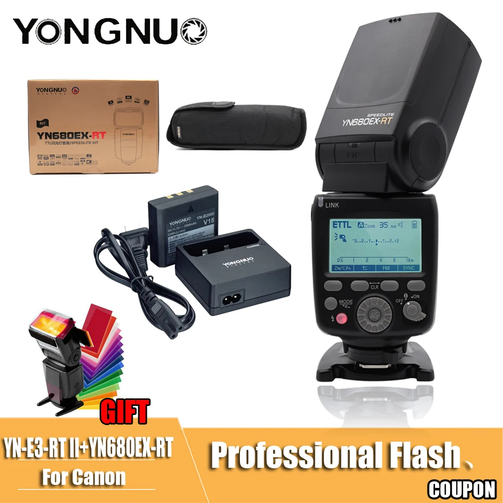 YONGNUO Вспышка Speedlite YN680EX RT литиевая 2 4G GN60 беспроводная 1/8000s HSS ttl вспышка для камер