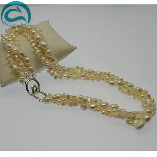 Handmade Natural Pearl Jewellery,4Rows White Color Baroque Freshwater Pearl Necklace,45cm. Perfect Birthday Party Women Gift
Handmade Natural Pearl Jewellery,4Rows White Color Baroque Freshwater Pearl Necklace,45cm. Perfect Birthday Party Women Gift