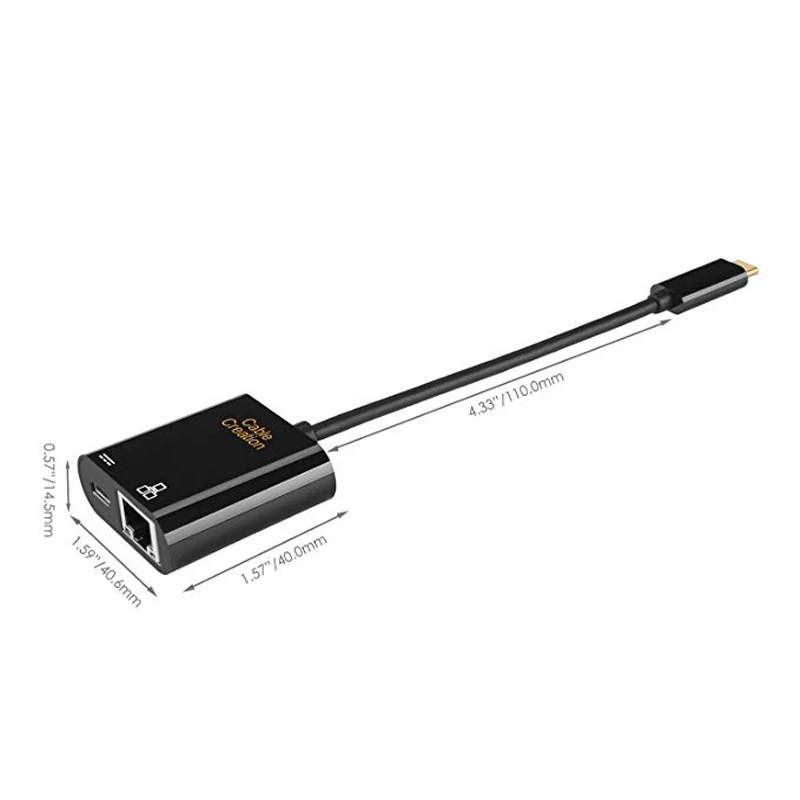 USB C to Ethernet Type C to RJ45 Gigabit 10/100/1000 LAN Network USB-C Female Charging Adapter Compatible MacBook(Pro)
USB C to Ethernet Type C to RJ45 Gigabit 10/100/1000 LAN Network USB-C Female Charging Adapter Compatible MacBook(Pro)