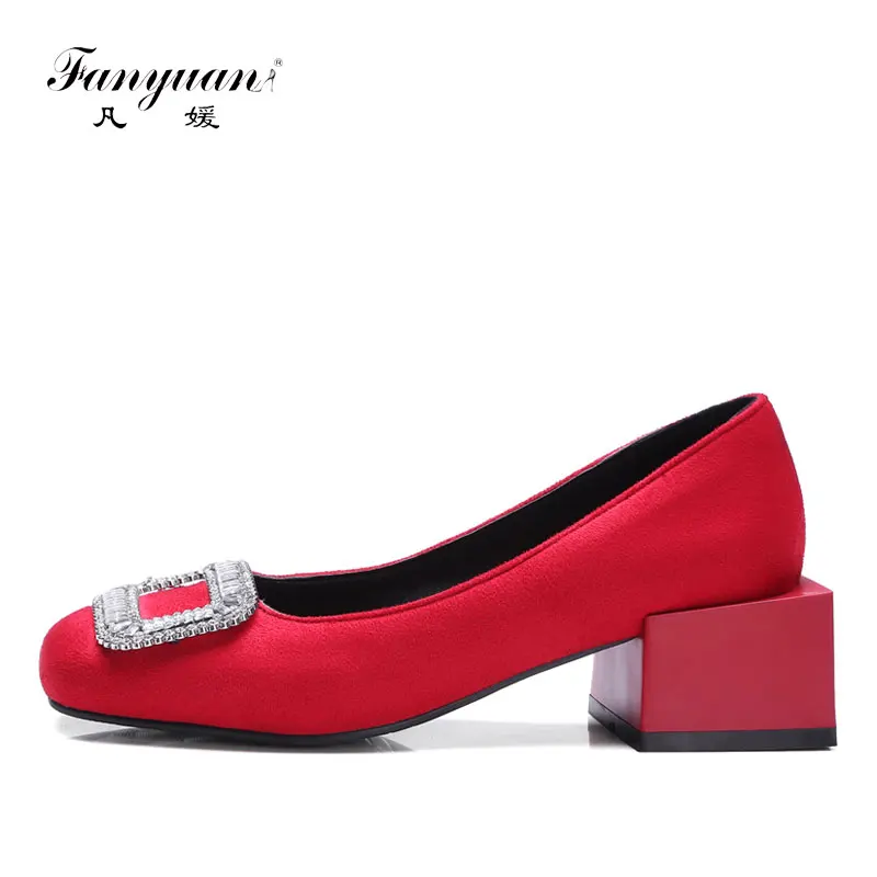 Spring Heels Women Shoes Low Heel Pump Crystal Block Heels Pump Female Shoes Metal Buckle Slip-on Causal Pumps Plus Size 32-48
Spring Heels Women Shoes Low Heel Pump Crystal Block Heels Pump Female Shoes Metal Buckle Slip-on Causal Pumps Plus Size 32-48