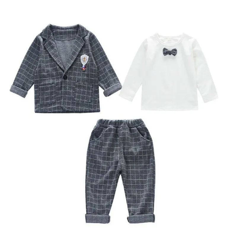 Spring Autumn Children Baby Boys Clothing Sets Toddler Male Clothes Suits Kids Gentleman Style Coats T Shirt 3PCS Infant Clothes
Spring Autumn Children Baby Boys Clothing Sets Toddler Male Clothes Suits Kids Gentleman Style Coats T Shirt 3PCS Infant Clothes