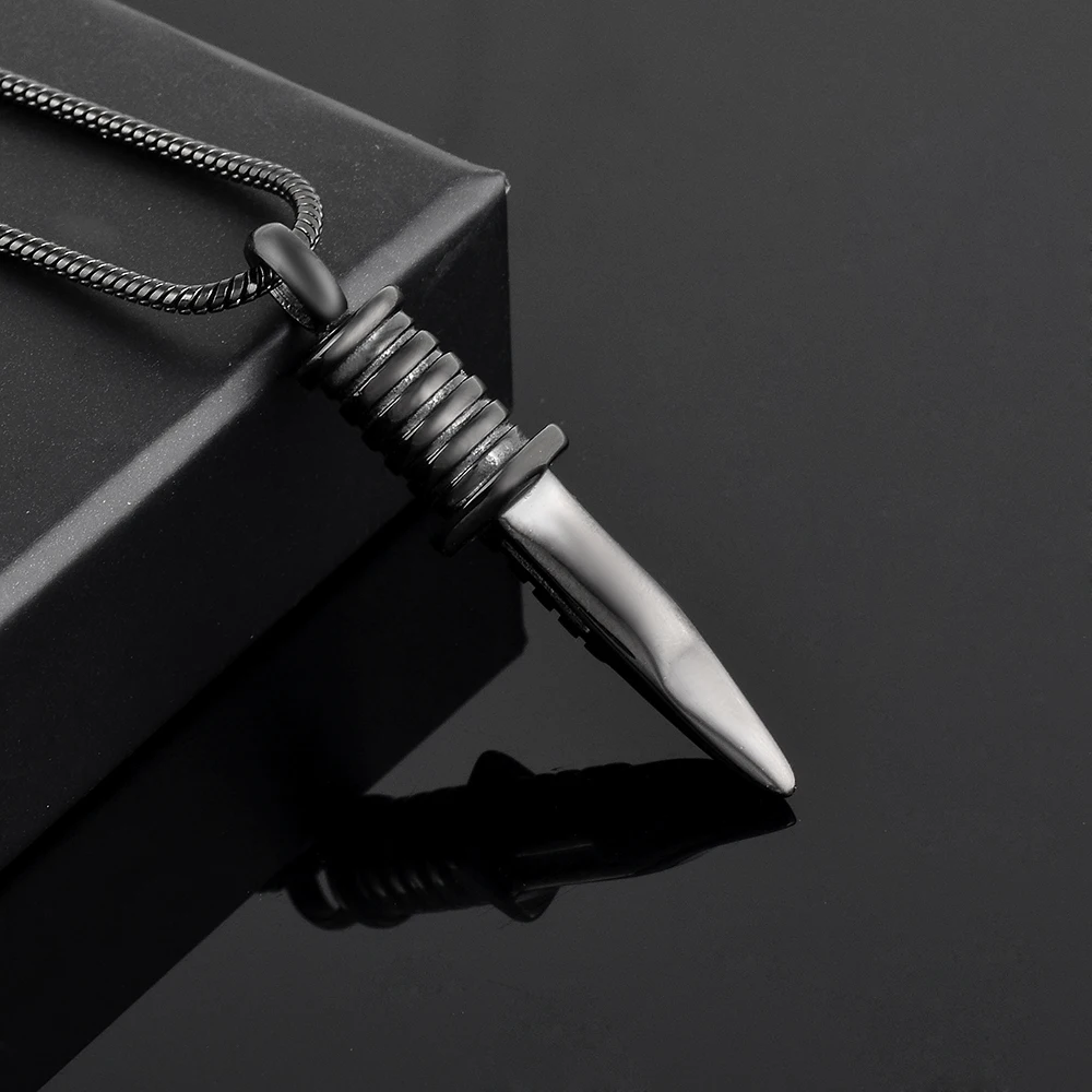 Punk JEWELRY Stainless Steel Cremation Ash Urn Necklaces for Ashes Pendants Attractive Knife Men Jewelry HOT SALE
Punk JEWELRY Stainless Steel Cremation Ash Urn Necklaces for Ashes Pendants Attractive Knife Men Jewelry HOT SALE