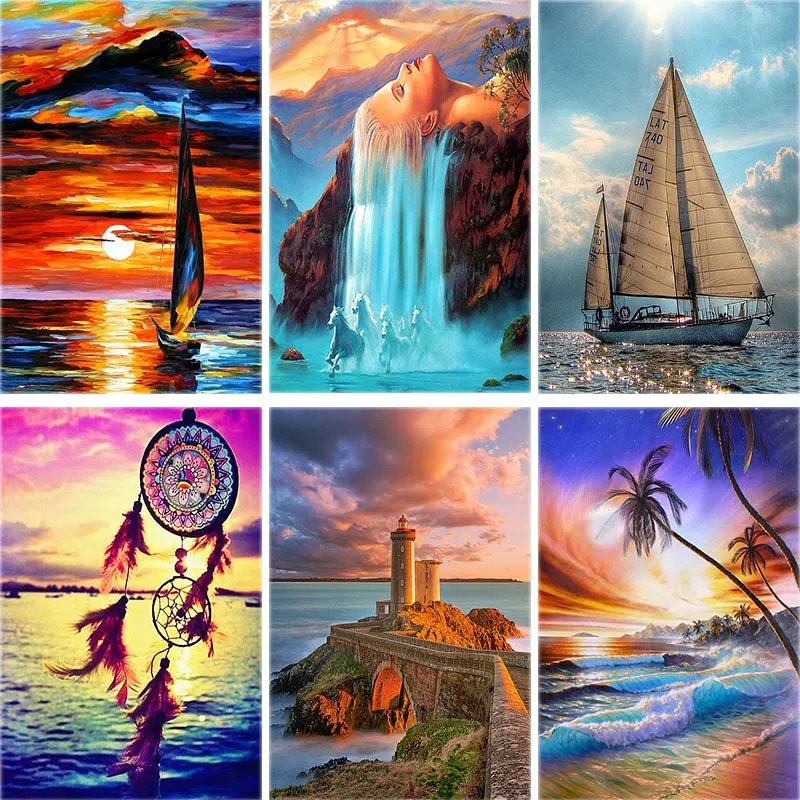Boat Diamond Painting Landscape Full Square 5d Diy Diamond Embroidery Sea View Tree Cross-stitch Rhinestone Home Decor Gift A13
Boat Diamond Painting Landscape Full Square 5d Diy Diamond Embroidery Sea View Tree Cross-stitch Rhinestone Home Decor Gift A13