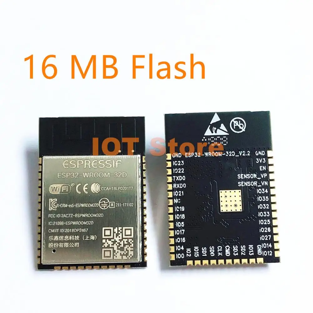 Флэш память 16 Мб Wi Fi + BT BLE ESP32 модуль Espressif Original улучшенная радиочастота|Комплекты