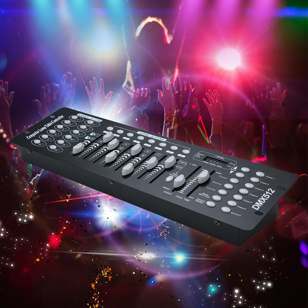 Mini 192 Channels DMX512 Controller 16CH Console Stage Lighting Operator Equipment for Party Bar DJ Club School Concert
Mini 192 Channels DMX512 Controller 16CH Console Stage Lighting Operator Equipment for Party Bar DJ Club School Concert