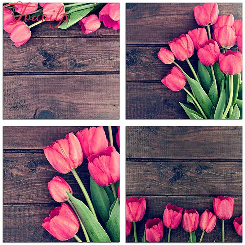 DIY Diamond Embroidery 4pcs Floral Still Life Pink Tulip Flower Diamond Painting Cross Stitch Kit Rhinestones Mosaic Home Decor
DIY Diamond Embroidery 4pcs Floral Still Life Pink Tulip Flower Diamond Painting Cross Stitch Kit Rhinestones Mosaic Home Decor