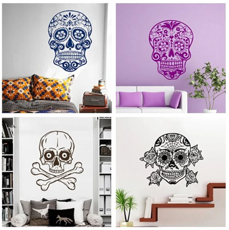 Sugar Skull Wall Decal Mexican Sugar Skull dia de los muertos bedroom living room teen boys room wall decal Vinyl Art Mural W-26
Sugar Skull Wall Decal Mexican Sugar Skull dia de los muertos bedroom living room teen boys room wall decal Vinyl Art Mural W-26