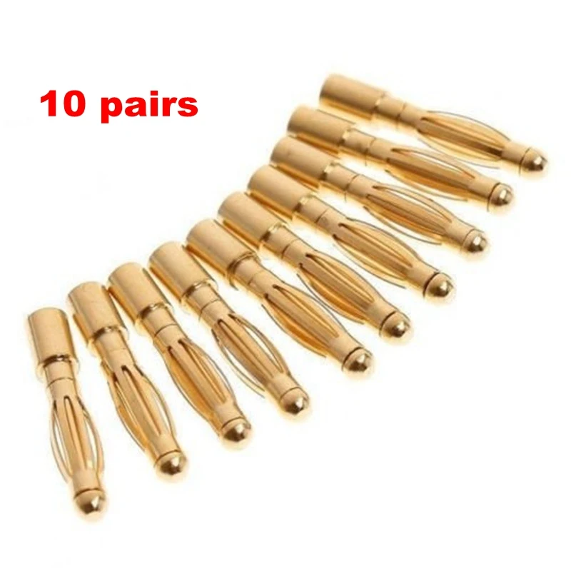10/20pcs Amass 2.0mm 3.5mm 4.0mm 5.5mm Gold Bullet Banana Connector plug for RC Battery Racing Drone Quadcopter MultiRotor Accs | Игрушки и