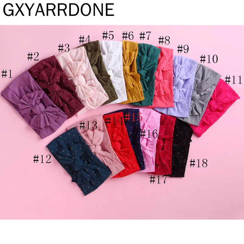 10pcs 2019 Golden Dot Nylon Headbands Knot Hair Bowknot Headband Newborn Wide Nylon Headband Girls Hair Accessories 18 Colors
10pcs 2019 Golden Dot Nylon Headbands Knot Hair Bowknot Headband Newborn Wide Nylon Headband Girls Hair Accessories 18 Colors