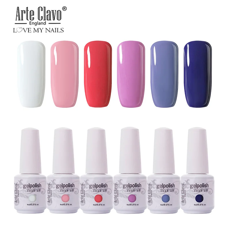 Arte Clavo 6PCS Gel Nail Polish Lacquer Kit 85 Colors Nail Art Soak Off UV Gel Polish Varnish Gel Lacquer 8ML All For Manicure
Arte Clavo 6PCS Gel Nail Polish Lacquer Kit 85 Colors Nail Art Soak Off UV Gel Polish Varnish Gel Lacquer 8ML All For Manicure