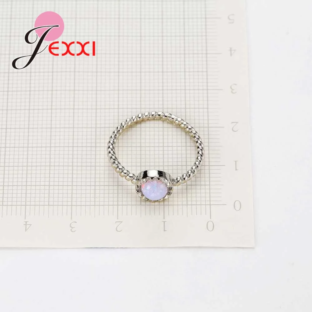 Top Grade Genuine 925 Sterling Silver Shining White Round Opal Ring Fashion Engagement Wedding Rings Jewelry For Women
Top Grade Genuine 925 Sterling Silver Shining White Round Opal Ring Fashion Engagement Wedding Rings Jewelry For Women