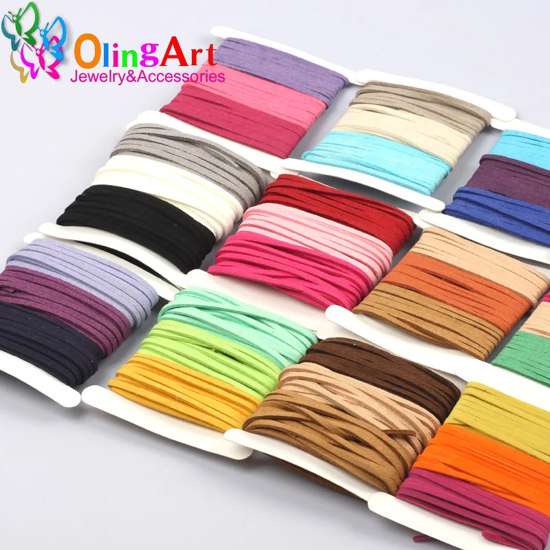 OlingArt 3*1.5mm 9M Faux Suede Cord /flat Leather Cord Rope/Line Accessory earrings Bracelet choker necklace jewelry making 2019
OlingArt 3*1.5mm 9M Faux Suede Cord /flat Leather Cord Rope/Line Accessory earrings Bracelet choker necklace jewelry making 2019