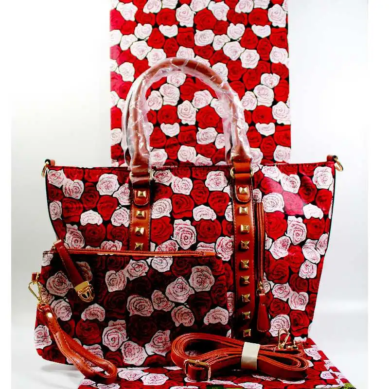 New Fashion arrival real regular real soft new wax fabric with woman's handbag set.african ankara wax bag for sewing
New Fashion arrival real regular real soft new wax fabric with woman's handbag set.african ankara wax bag for sewing