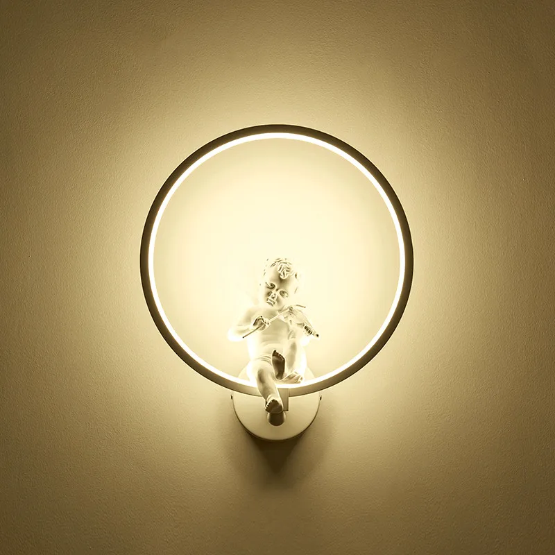 European Style Wall Lamp Indoor Black White Wall Light Art Sconce Interior Angel Home Living Room Decoration Wall Lamps
European Style Wall Lamp Indoor Black White Wall Light Art Sconce Interior Angel Home Living Room Decoration Wall Lamps