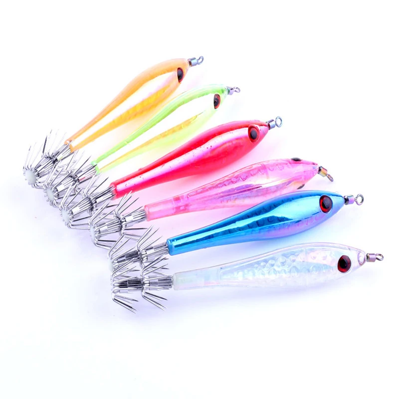 5PCS 9.5cm 6g Strong 2 stages Squid Jig Hook Squid bait jigs Green Bule Orange Pink White
5PCS 9.5cm 6g Strong 2 stages Squid Jig Hook Squid bait jigs Green Bule Orange Pink White