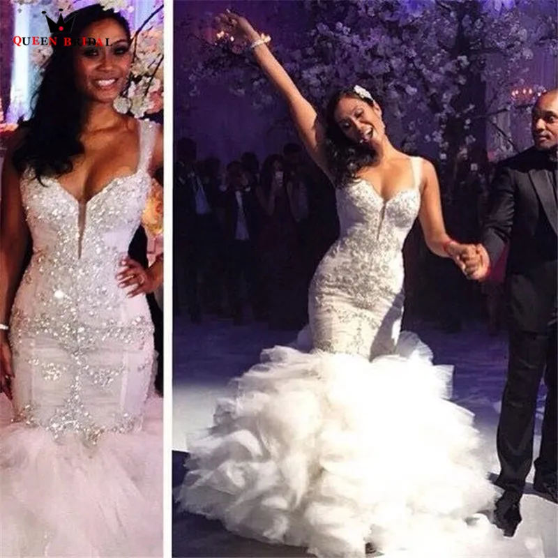 Custom Made Vinatage Mermaid Ruffle Train Sweetheart Crystal Beaded Sexy Luxury Wedding Dresses 2021 New Bridal Gown NY21
Custom Made Vinatage Mermaid Ruffle Train Sweetheart Crystal Beaded Sexy Luxury Wedding Dresses 2021 New Bridal Gown NY21