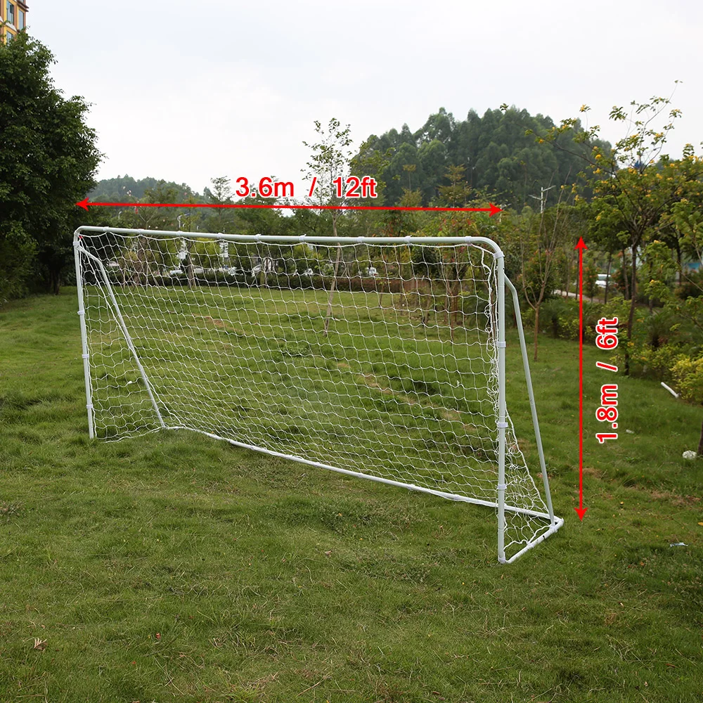 Lixada 12' * 6' Soccer Goal with PE Net Fastener Tape Iron Frame Construction Detachable Sports Large Soccer Goal
Lixada 12' * 6' Soccer Goal with PE Net Fastener Tape Iron Frame Construction Detachable Sports Large Soccer Goal
