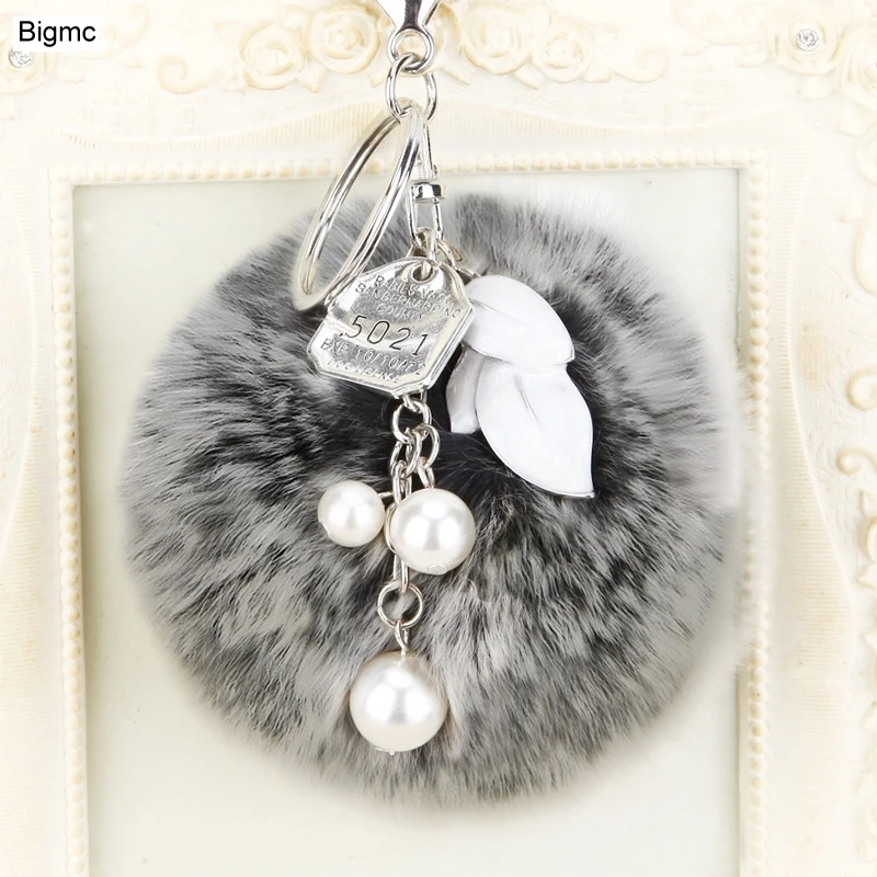Брелок для ключей K1637 Модный женский брелок с меховым помпоном|fashion keychain|keychain