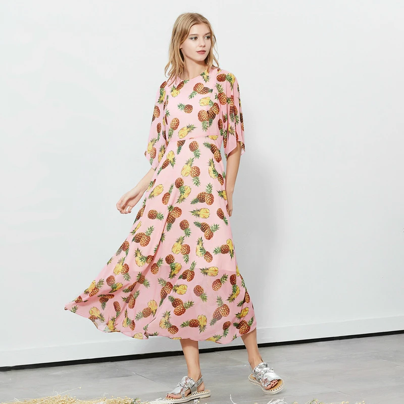 Customized Womens 2018 Spring Summer Praitie Chic Pineapple Printed A-Line Dress Vestidos Long Half-Sleeves Sweet Dresses
Customized Womens 2018 Spring Summer Praitie Chic Pineapple Printed A-Line Dress Vestidos Long Half-Sleeves Sweet Dresses