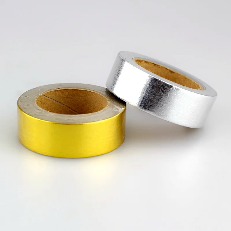 2PCS Gold & Silver Foil Washi Tape Paper Set Kawaii Decorative Scrapbooking Tools Adhesive Masking Tapes for wholesale
2PCS Gold & Silver Foil Washi Tape Paper Set Kawaii Decorative Scrapbooking Tools Adhesive Masking Tapes for wholesale