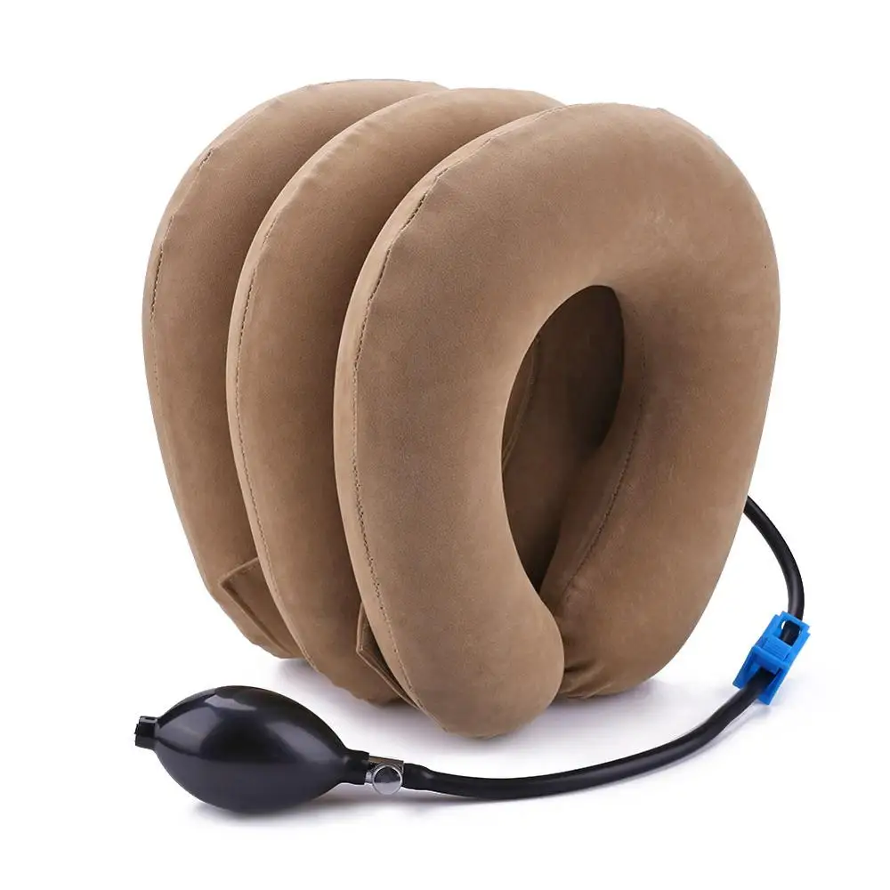 Подушка на шею для Офис подушка путешествий 3 слойная пышная надуваемые воздухом
