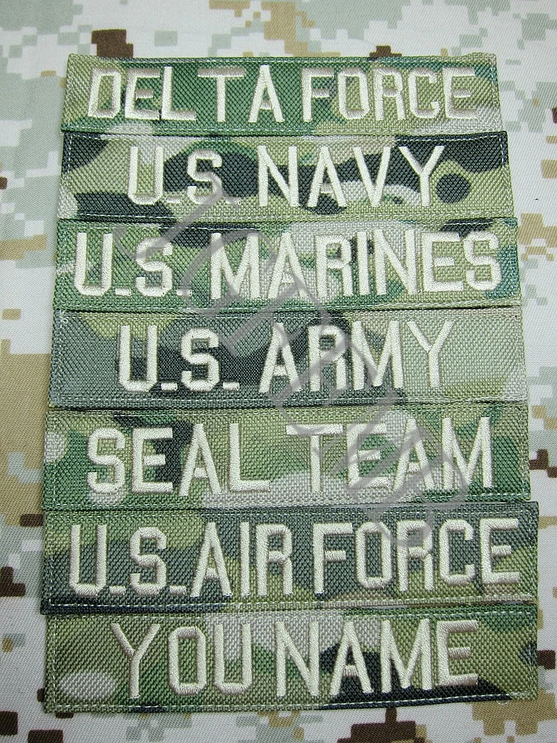 Champagne Letters Nylon Multicam Custom Name Tapes Chest Services Morale Tactical Military Embroidery Patch Badges
Champagne Letters Nylon Multicam Custom Name Tapes Chest Services Morale Tactical Military Embroidery Patch Badges