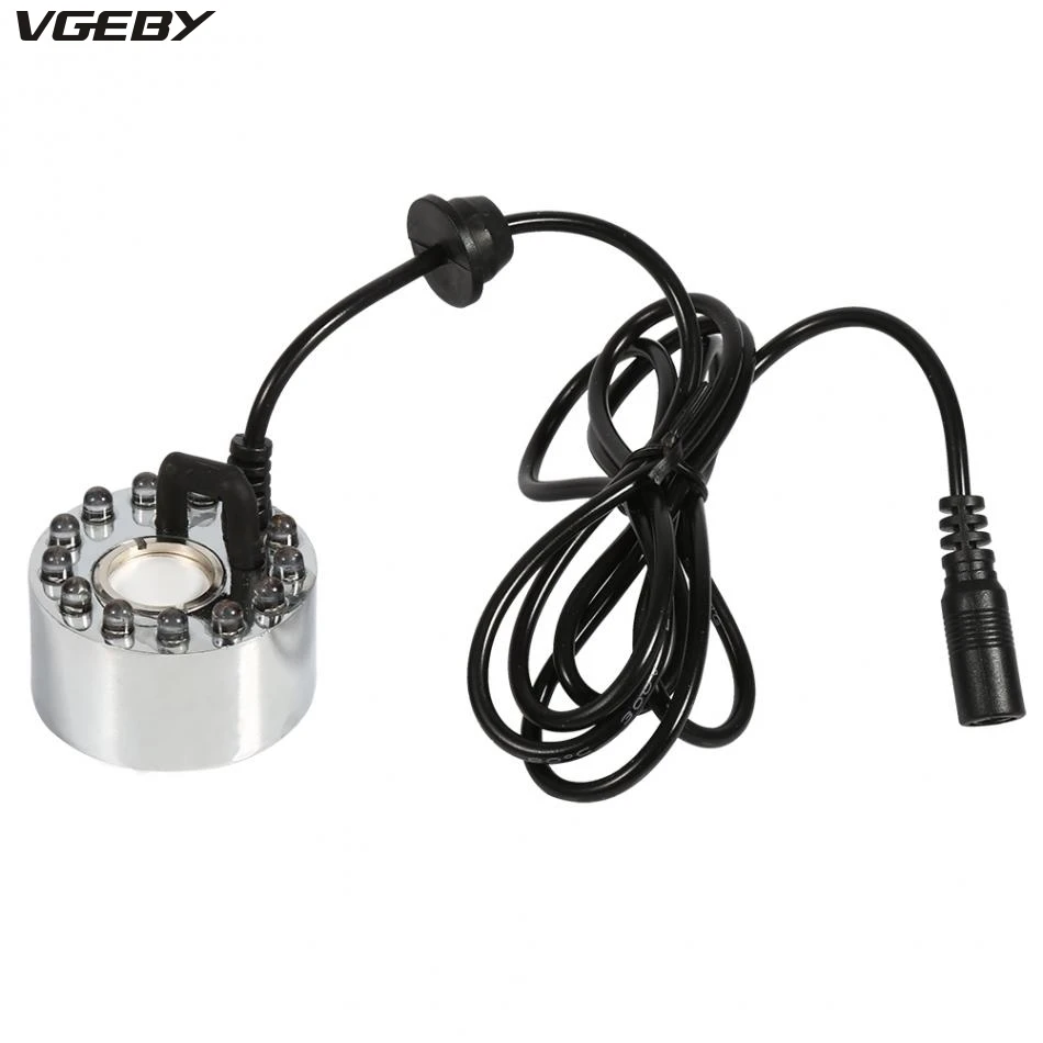 Ultrasonic Mist Maker Fogger Water Fountain Pond Atomizer with 24V Color Changing LED Air Humidifier 12 LED With Adapter
Ultrasonic Mist Maker Fogger Water Fountain Pond Atomizer with 24V Color Changing LED Air Humidifier 12 LED With Adapter
