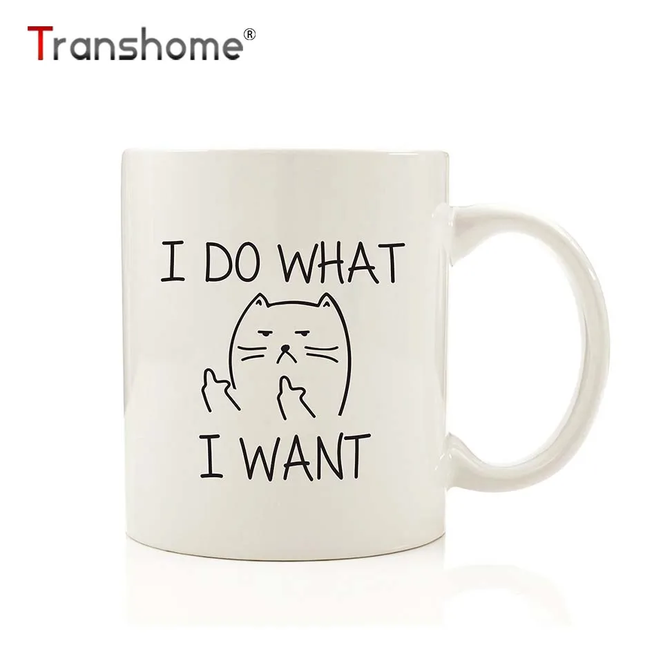Transhome Creative Cat Coffee Mug Ceramic Cup Funny Cat I DO WHAT I WANT Middle Finger Mugs For Coffee Tea Cup Travel Coffee Mug
Transhome Creative Cat Coffee Mug Ceramic Cup Funny Cat I DO WHAT I WANT Middle Finger Mugs For Coffee Tea Cup Travel Coffee Mug