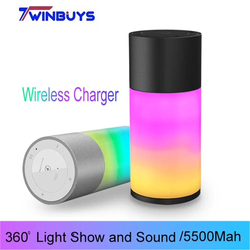 Twinbuys A6 Портативный Bluetooth Lightshow музыка Динамик Красочные 360 Hi Fi стерео IPX5