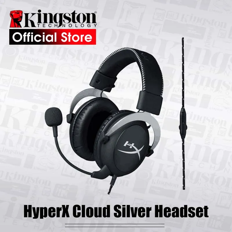 Игровая гарнитура Kingston HyperX Cloud Silver, игровая гарнитура, наушники с микрофоном, Новое поступление 2017
Игровая гарнитура Kingston HyperX Cloud Silver, игровая гарнитура, наушники с микрофоном, Новое поступление 2017