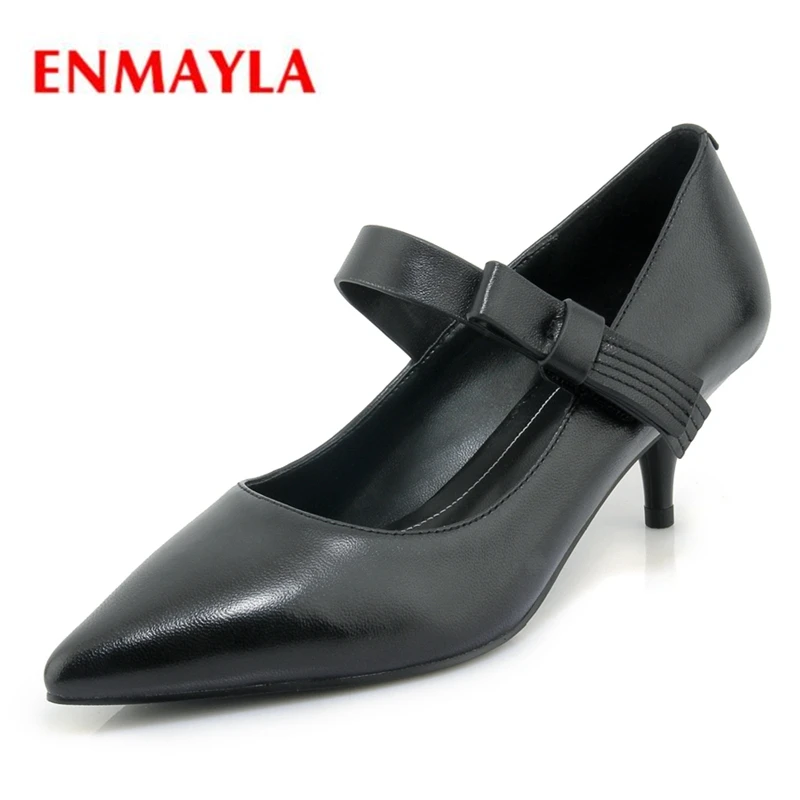 Туфли ENMAYLA женские из натуральной кожи, заостренный носок, высокий каблук, туфли-лодочки, ZYL2059
Туфли ENMAYLA женские из натуральной кожи, заостренный носок, высокий каблук, туфли-лодочки, ZYL2059