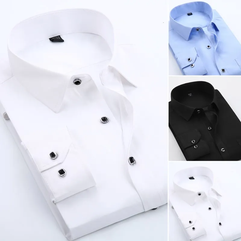 JZ CHIEF Fashion Elegant Long Sleeves Shirts Business Casual Solid Color Blouse Slim Fit Shirt Plus Size White Black Blue Office
JZ CHIEF Fashion Elegant Long Sleeves Shirts Business Casual Solid Color Blouse Slim Fit Shirt Plus Size White Black Blue Office
