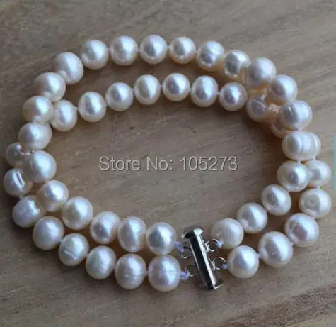 New Arriver Pearl Bracelet Wedding Bracelet 8 Inches AA 8-9MM 2 Rows White Color Genuine Freshwater Pearl Bracelet Free Shipping
New Arriver Pearl Bracelet Wedding Bracelet 8 Inches AA 8-9MM 2 Rows White Color Genuine Freshwater Pearl Bracelet Free Shipping