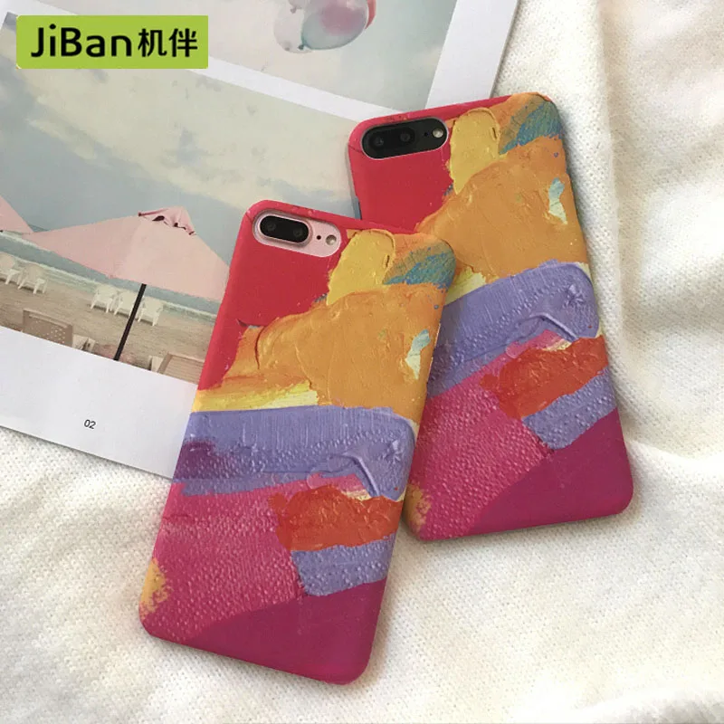 JiBan Art акварель граффити картина маслом телефон оболочка для iphone 7 plus/8/6s X XS все