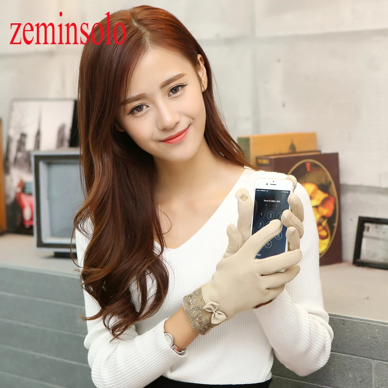 1 Pair Fashion Lace Bow Female Gloves For Touch Screen Winter Warm Leather Gloves Mittens Long Wrist Solid Soft Gloves Women
1 Pair Fashion Lace Bow Female Gloves For Touch Screen Winter Warm Leather Gloves Mittens Long Wrist Solid Soft Gloves Women