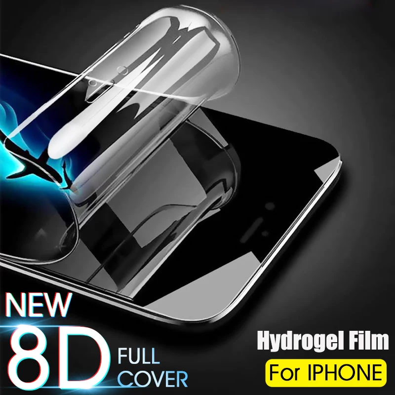 3D Защита экрана для iPhone XS Max XR X 8 7 Plus полное покрытие мягкая Гидрогелевая Защитная