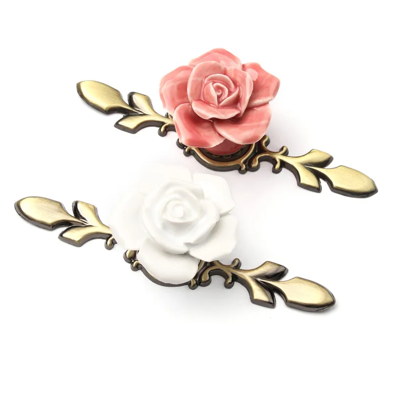 ZENHOSIT Rose Flower Single Hole Ceramic Alloy Door Handles Furniture Hardware Kitchen Closet Cupboard Drawer Cabinet Pull Knobs
ZENHOSIT Rose Flower Single Hole Ceramic Alloy Door Handles Furniture Hardware Kitchen Closet Cupboard Drawer Cabinet Pull Knobs