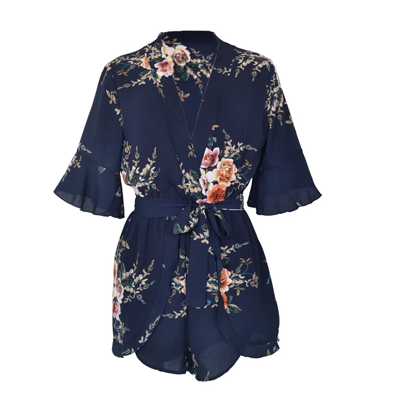 Hot Selling Summer Women Jumpsuit V Neck Floral Printed Ruffles Playsuits Lady Girl Beach Shorts Rompers -B5
Hot Selling Summer Women Jumpsuit V Neck Floral Printed Ruffles Playsuits Lady Girl Beach Shorts Rompers -B5