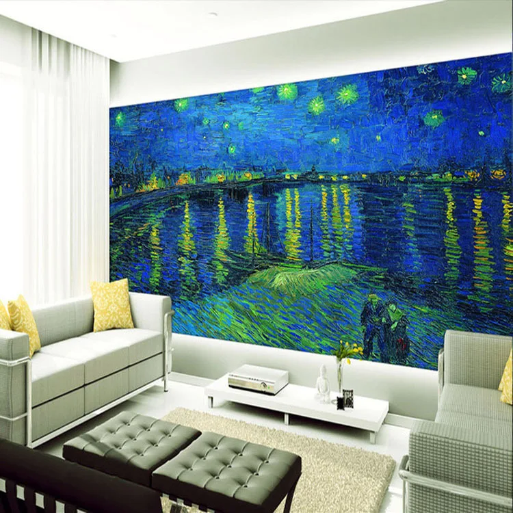Starry Night Over the Rhone photo wallpaper Custom Van Gogh Wall Mural Art Wallpaper Oil Painting Room decor Living room Bedroom
Starry Night Over the Rhone photo wallpaper Custom Van Gogh Wall Mural Art Wallpaper Oil Painting Room decor Living room Bedroom