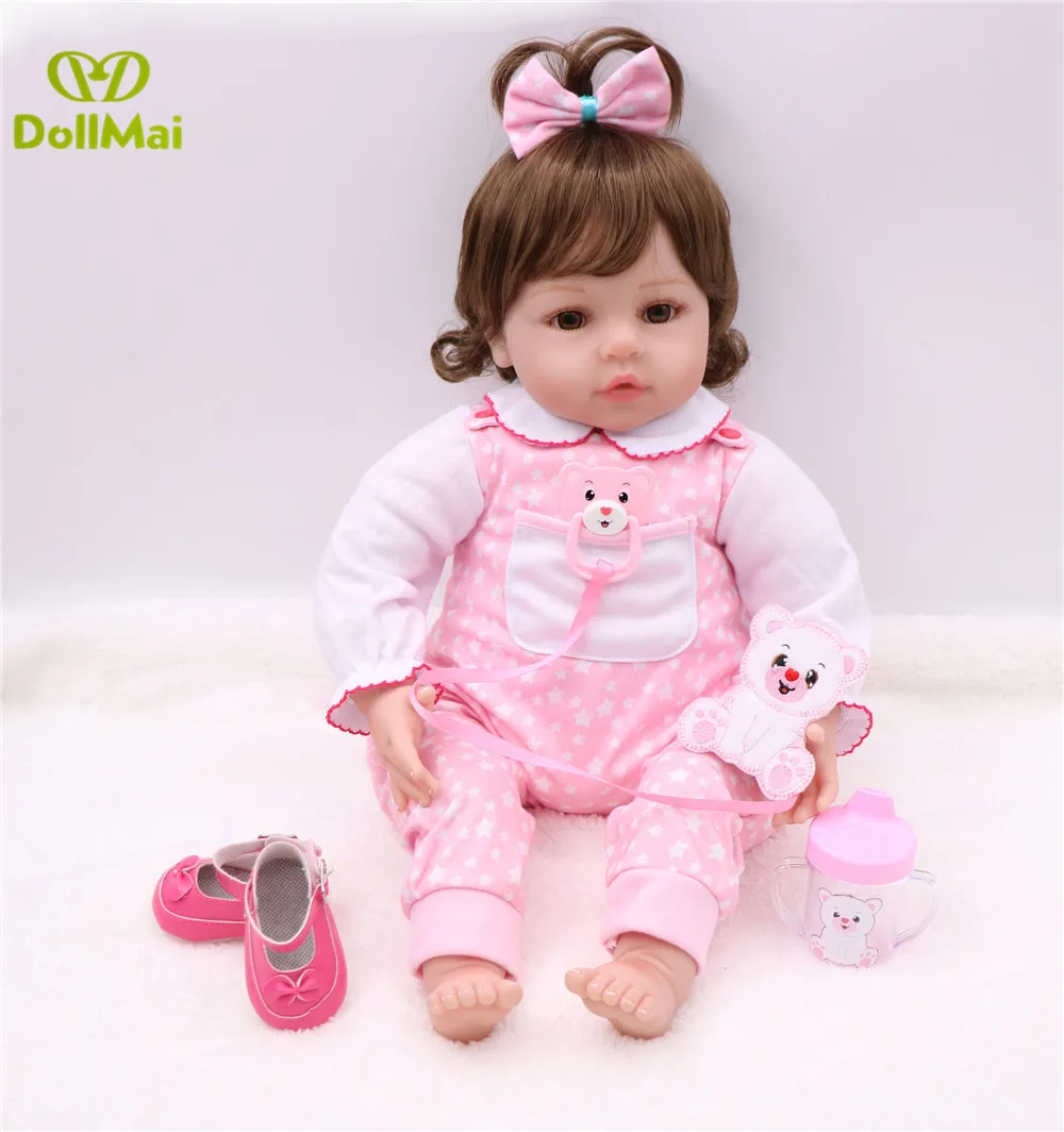 55cm Bebe Vinyl Reborn Toddler Baby Doll Toys Lifelike Silicone Reborn baby girl Princess doll Birthday Present boneca reborn
55cm Bebe Vinyl Reborn Toddler Baby Doll Toys Lifelike Silicone Reborn baby girl Princess doll Birthday Present boneca reborn