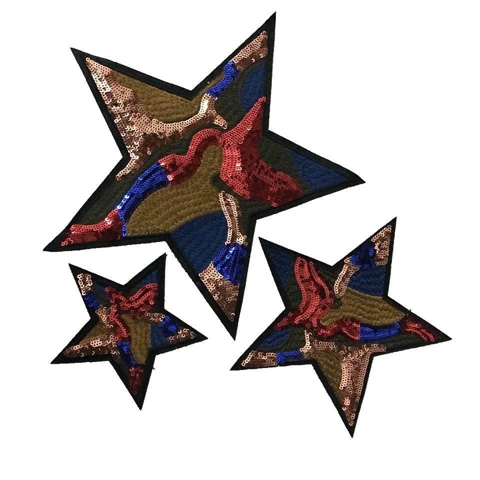 3 Pcs Star Sequins Patch Set DIY Craft Star Appliques Embroidered Patches For Clothing Trousers Bags Stickers Sewing Accessories
3 Pcs Star Sequins Patch Set DIY Craft Star Appliques Embroidered Patches For Clothing Trousers Bags Stickers Sewing Accessories