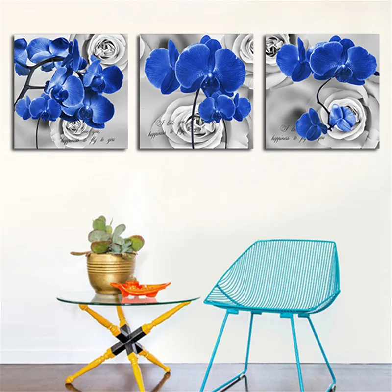 3 Peices Wall Painting Art Picture Blue Flowers Wall Art Canvas Home Decoration Paintings For Living Room Wall Posters Prints
3 Peices Wall Painting Art Picture Blue Flowers Wall Art Canvas Home Decoration Paintings For Living Room Wall Posters Prints