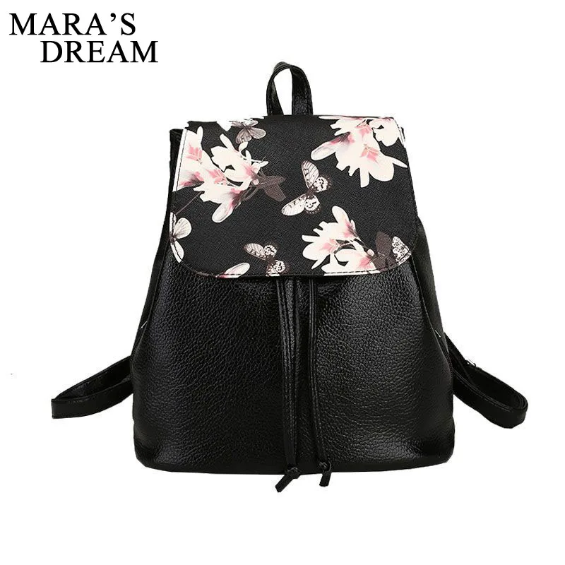 Женский рюкзак Mara's Dream из мягкой искусственной кожи Mochila черный школьный с