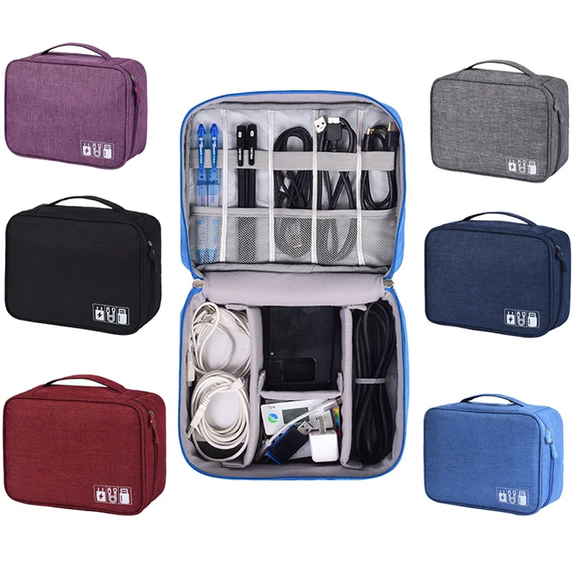 Travel Digital Accessories Storage Bag Portable USB Cable Charger Gadget Devices Organizer Travel Nylon Cable Case Bag
Travel Digital Accessories Storage Bag Portable USB Cable Charger Gadget Devices Organizer Travel Nylon Cable Case Bag